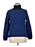Karen Scott 100% Cotton Polka Dots Blue Turtleneck Sweater Size XL - photo 1