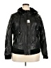 cavalini 100% Polyester Black Faux Leather Jacket Size 3X - photo 1