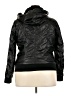 cavalini 100% Polyester Black Faux Leather Jacket Size 3X - photo 2