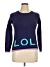 Old Navy 100% Cotton Color Block Purple Pullover Sweater Size XL - photo 1