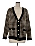 Tahari Houndstooth Brown Cardigan Size M - photo 1