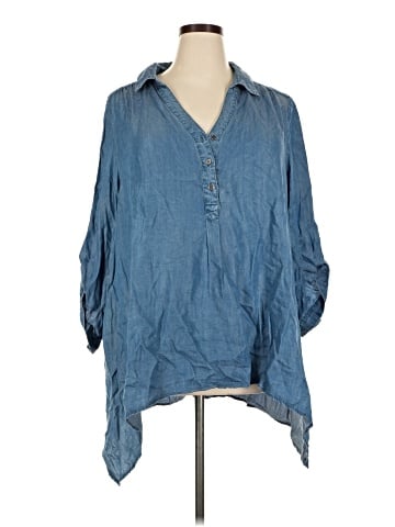 Khakis & Co 3/4 Sleeve Button-Down Shirt (view 1)