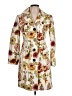 Max Mara 100% Cotton Ivory Orange Trenchcoat Size L - photo 1