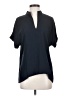 W by Worth Black Short Sleeve Blouse Size S - photo 1