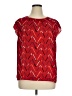 ModCloth 100% Polyester Red Short Sleeve Blouse Size XL - photo 1