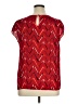 ModCloth 100% Polyester Red Short Sleeve Blouse Size XL - photo 2
