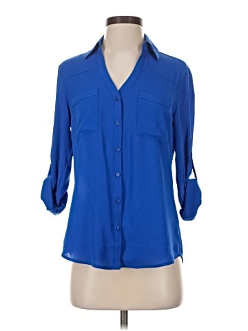 Express 3/4 Sleeve Button-Down Shirt (view 1)