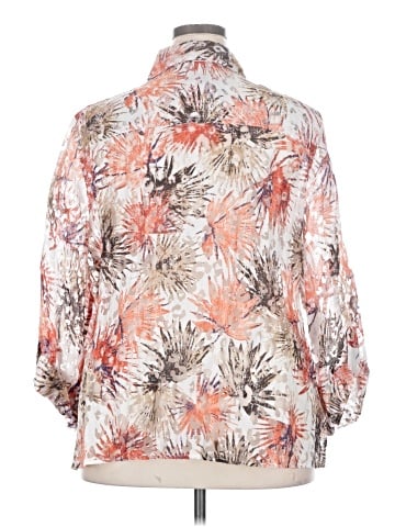 Hearts of Palm Woman 3/4 Sleeve Button-Down Shirt (view 2)