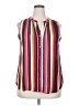 Apt. 9 100% Polyester Stripes Purple Sleeveless Blouse Size XXL - photo 1