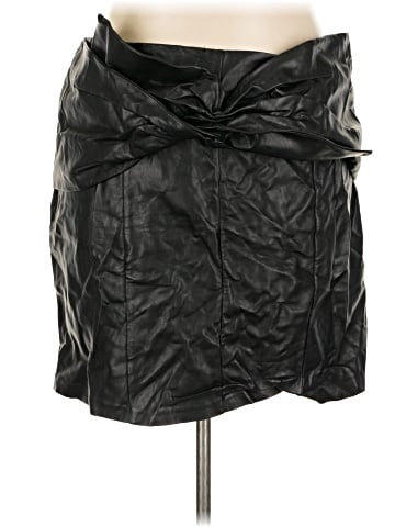ELOQUII Faux Leather Skirt (view 1)