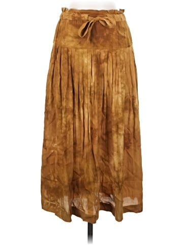 Madewell Tie-Front Paperbag Midi Skirt in Tie-Dye (view 1)