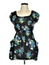 Lily White 100% Polyester Black Short Sleeve Top Size M - photo 1
