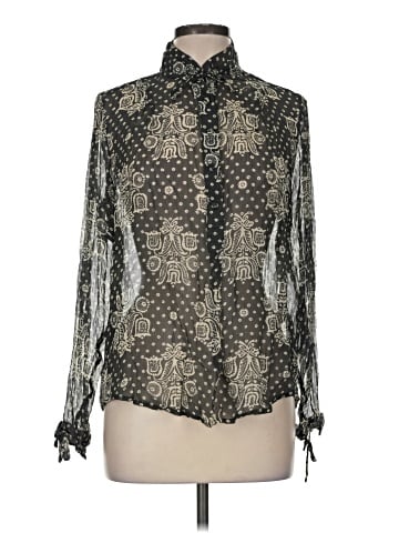 Isaac Mizrahi for Target Long Sleeve Silk Top (view 1)