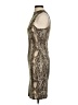 Shinestar Animal Print Tan Cocktail Dress Size S - photo 5