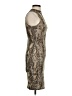 Shinestar Animal Print Tan Cocktail Dress Size S - photo 4