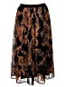 DR2 100% Polyester Paisley Brown Formal Skirt Size XL - photo 1