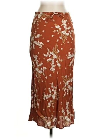 Madewell Drawstring Midi Slip Skirt in Farmstand Bouquet (view 1)