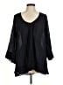 Calypso St. Barth Black 3/4 Sleeve Blouse Size Med (1) - photo 1