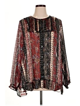 LOGO by Lori Goldstein Long Sleeve Blouse (view 1)