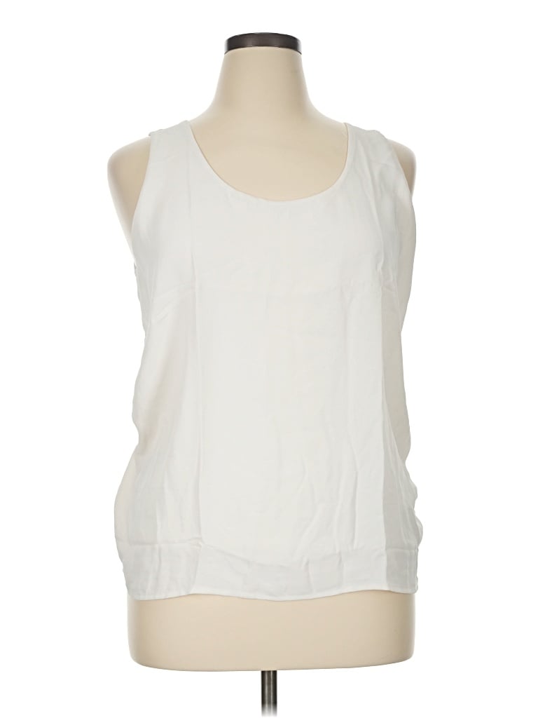 Pre-owned Ann Taylor Sleeveless T-shirt In White