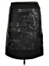 J. Mendel Graphic Black Silk Skirt Size 14 - photo 1