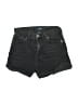 Aero 100% Cotton Black Denim Shorts Size 00 - photo 1