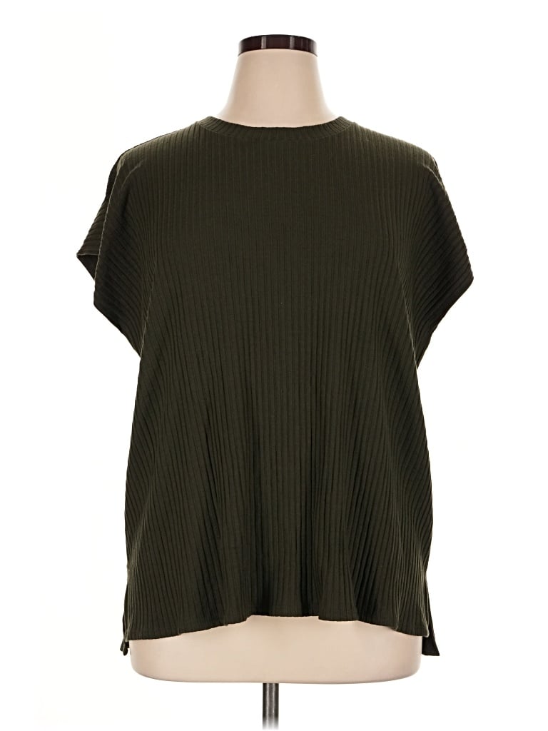Pre-owned Eileen Fisher Poncho In Green