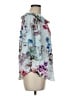Hale Bob Blue Short Sleeve Blouse Size L - photo 4