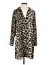 Zara Basic 100% Polyester Animal Print Tan Casual Dress Size S - photo 1