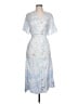 Vince. 100% Polyester Tie-dye Blue Casual Dress Size L - photo 1