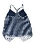 Beach House Chevron-herringbone Blue Swimsuit Top Size 8 - photo 2