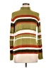 Rena Rowan Stripes Green Turtleneck Sweater Size L - photo 1