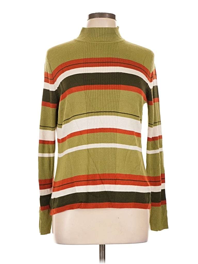 Pre-owned Rena Rowan Turtleneck Sweater In Green