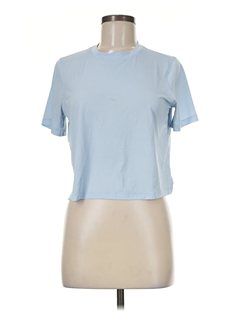 Pre-owned Lululemon Athletica Short Sleeve T-shirt In Blue