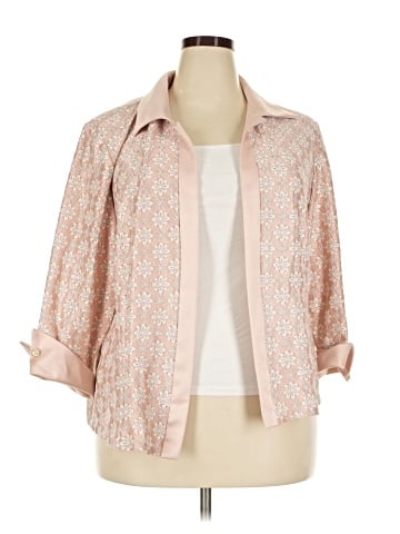 R&M Richards 3/4 Sleeve Button-Down Shirt (view 1)