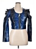 Azalea Wang Metallic Blue Jacket Size XL - photo 1