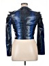 Azalea Wang Metallic Blue Jacket Size XL - photo 2
