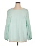 Investments 100% Polyester Green Long Sleeve Blouse Size 1X - photo 1