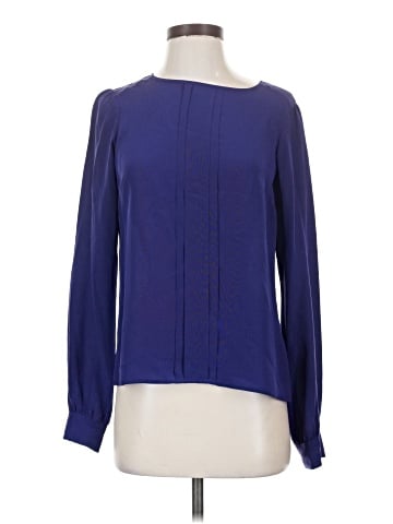 Black Saks Fifth Avenue Long Sleeve Silk Top (view 1)
