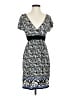 Max Studio Print Blue Casual Dress Size S - photo 1