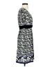 Max Studio Print Blue Casual Dress Size S - photo 4
