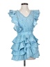LoveShackFancy 100% Cotton Polka Dots Blue Cocktail Dress Size XS - photo 1