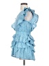 LoveShackFancy 100% Cotton Polka Dots Blue Cocktail Dress Size XS - photo 5
