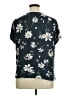 Laura Ashley Floral Black Short Sleeve Blouse Size XL - photo 2