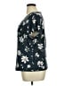 Laura Ashley Floral Black Short Sleeve Blouse Size XL - photo 5