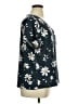 Laura Ashley Floral Black Short Sleeve Blouse Size XL - photo 4