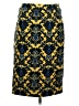 Brixon Ivy 100% Polyester Print Yellow Formal Skirt Size M - photo 1