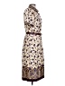 Schrader Separates 100% Polyester Print Ivory Casual Dress Size 10 Petite - photo 4