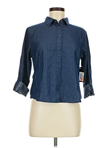 Audrey Lane 3/4 Sleeve Button-Down Shirt (view 1)