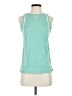 Asics 100% Polyester Teal Active Tank Size S - photo 1